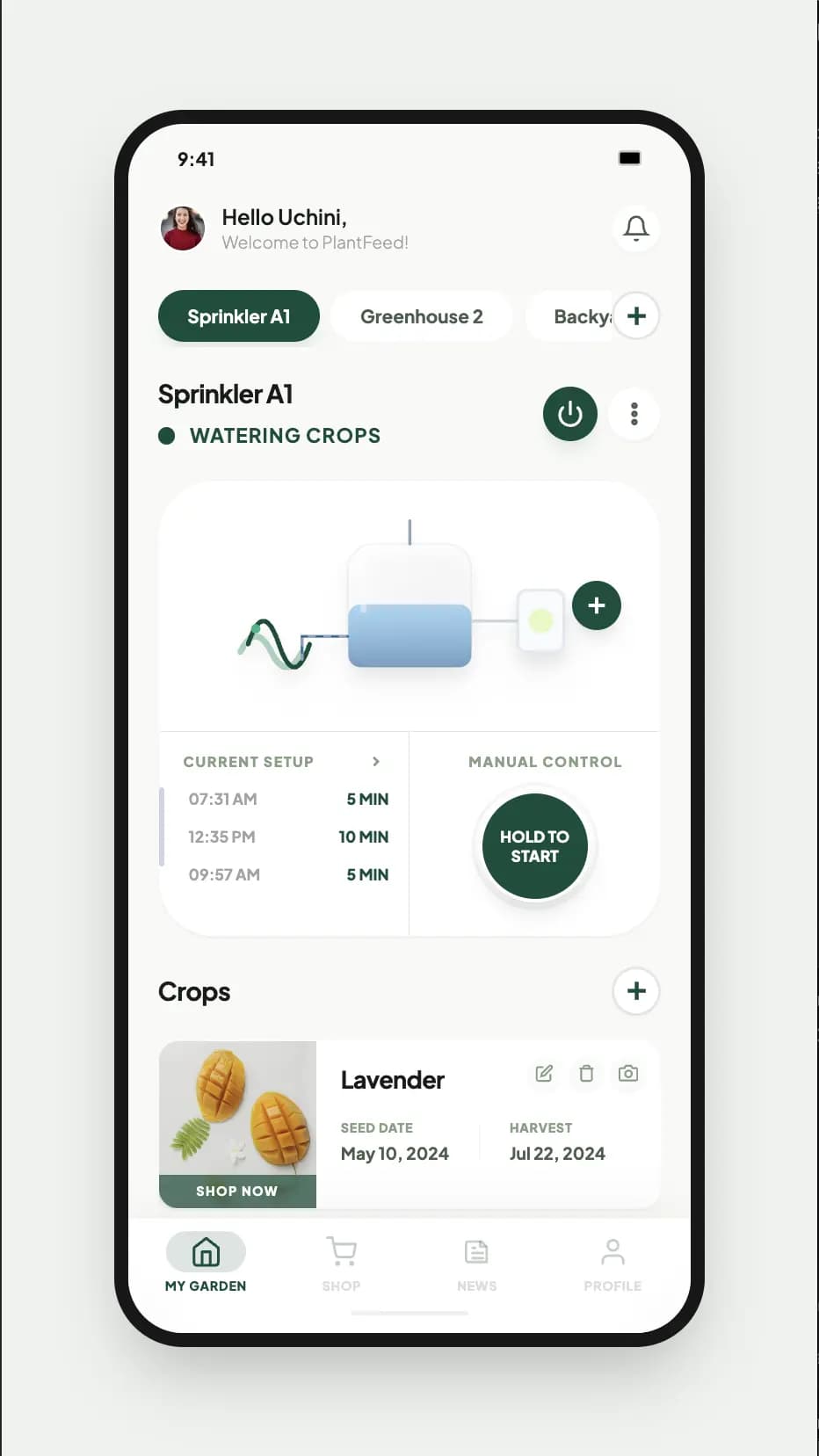 PlantFEED App Interface